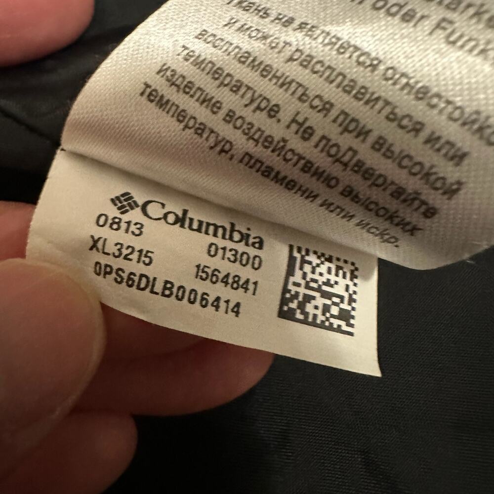 COLUMBIA Rain Jacket Black Omni-Tech Breathable Waterproof Hooded - Picture 9 of 11